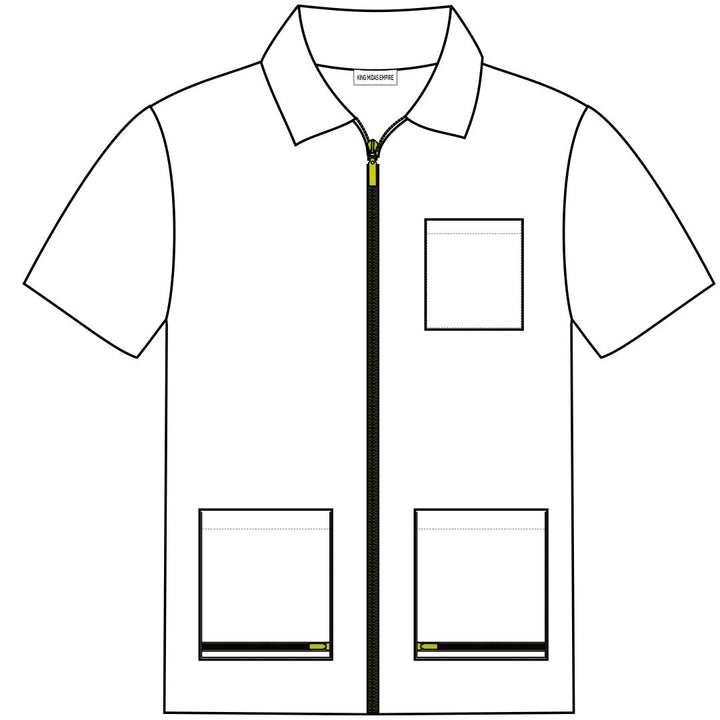 White Barber Jacket- Personalized barber jackets -Custom barber jacket- custom barber smock- custom barber jackets - custom barber smocks- personalized barber smocks- barber smock custom- custom barber smocks with logo- custom barber smocks and capes