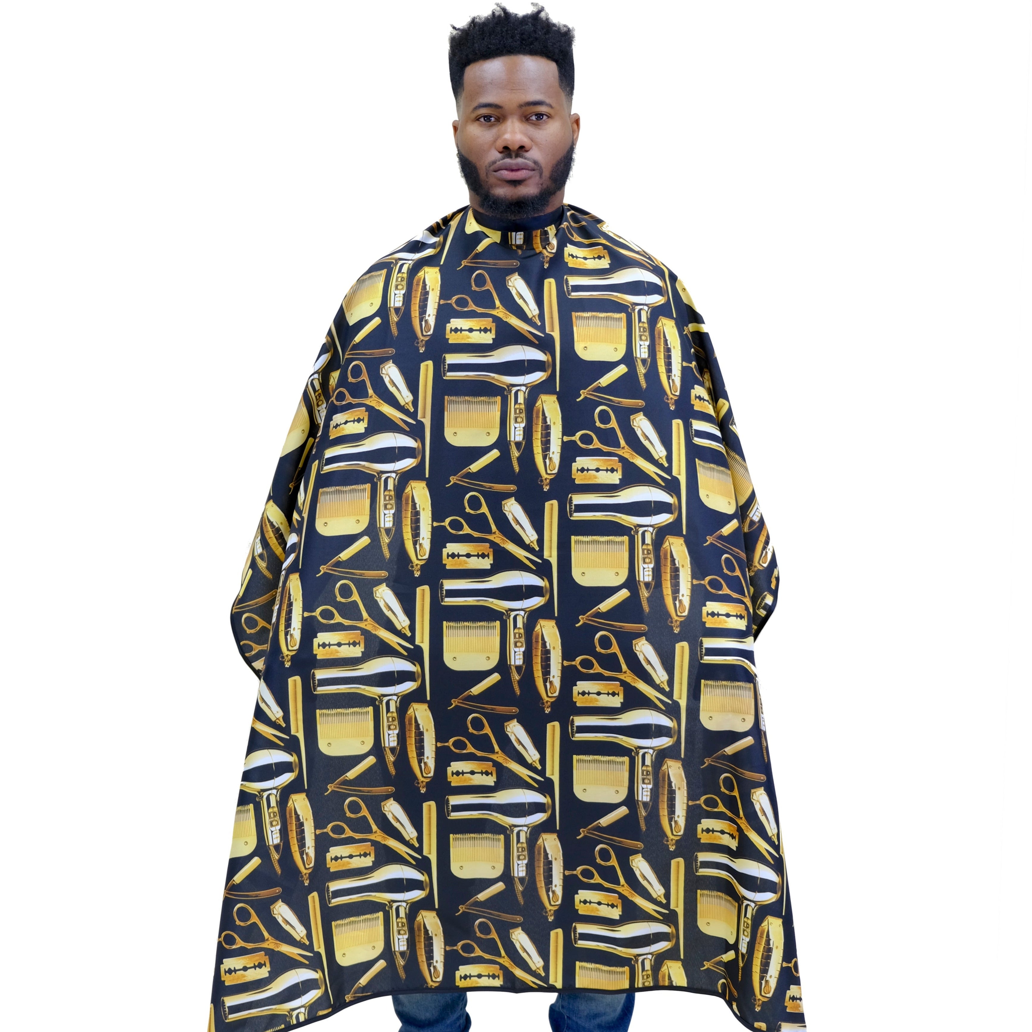 King Me Barber Cape (White)