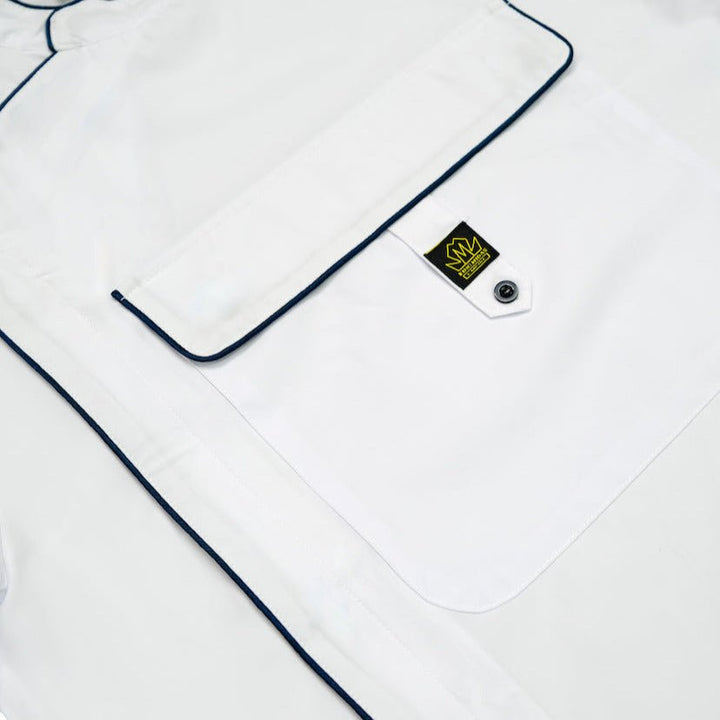 White Barber Jacket - Barber Jackets - white barber jacket- Barber Smocks - black barber smock - traditonal barber smock- black barber jackets - vintage barber jacket - traditional barber smocks-  barber jacket for men  -best barber smock - king midas barber jacket