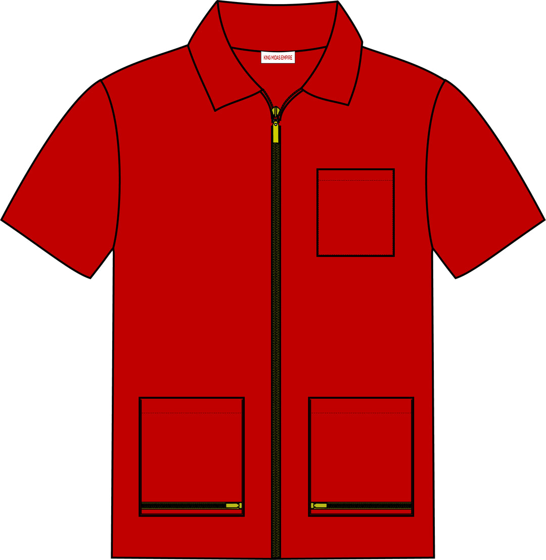 Red Barber Jacket- Custom barber jacket- custom barber smock- custom barber jackets - custom barber smocks- personalized barber smocks- barber smock custom- custom barber smocks with logo- custom barber smocks and capes