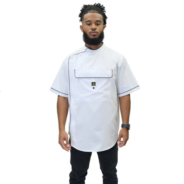 White Barber Jacket - Barber Jackets - white barber jacket- Barber Smocks - black barber smock - traditional barber smock- black barber jackets - vintage barber jacket - traditional barber smocks-  barber jacket for men  -best barber smock - king midas barber jacket