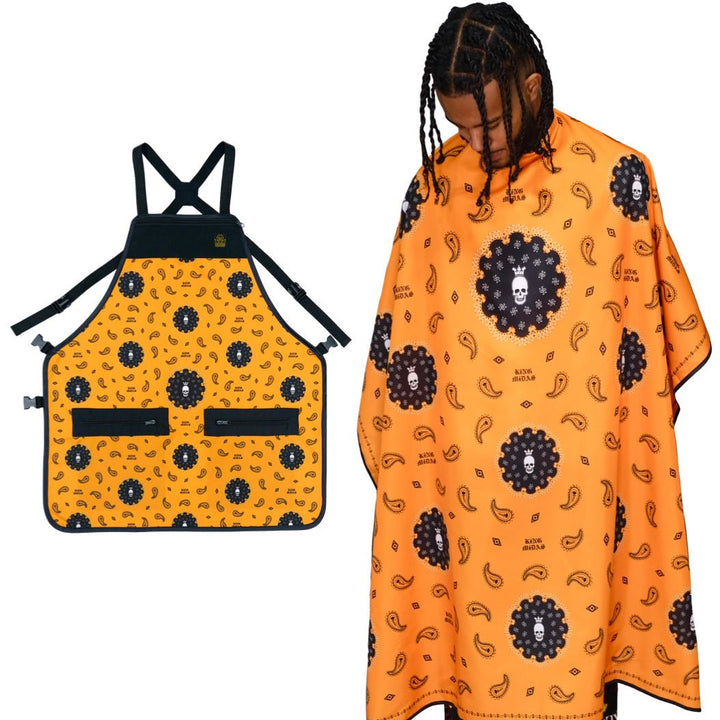 barber apron and cape set- barber apron for men - apron for barbers -barber aprons -hair cutting aprons