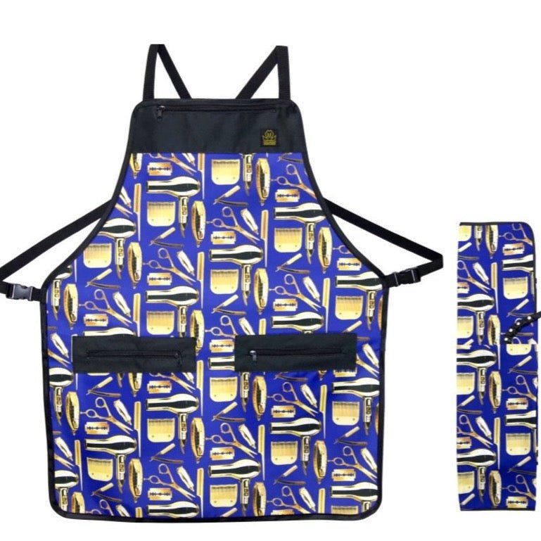 barber apron and cape set -professional barber apron- barber aprons for men-professional barber cape- barber apron set- barber cape combo-salon apron- hair stylist apron- barber apron- barber cape-hair cutting apron- hair cutting cape- salon apron- salon cape- king midas barber capes - king midas aprons