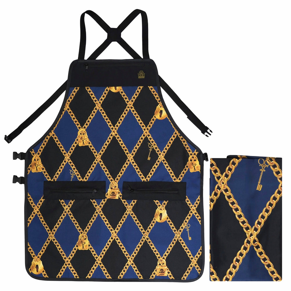 barber apron and cape set- barber apron- barber apron for men- barber apron designer- black barber apron-barber apron for sale - mens barber apron-apron for barbers -barber aprons -hair stylist aprons- best barber apron- hair cutting apron - the barber apron- king midas barber apron