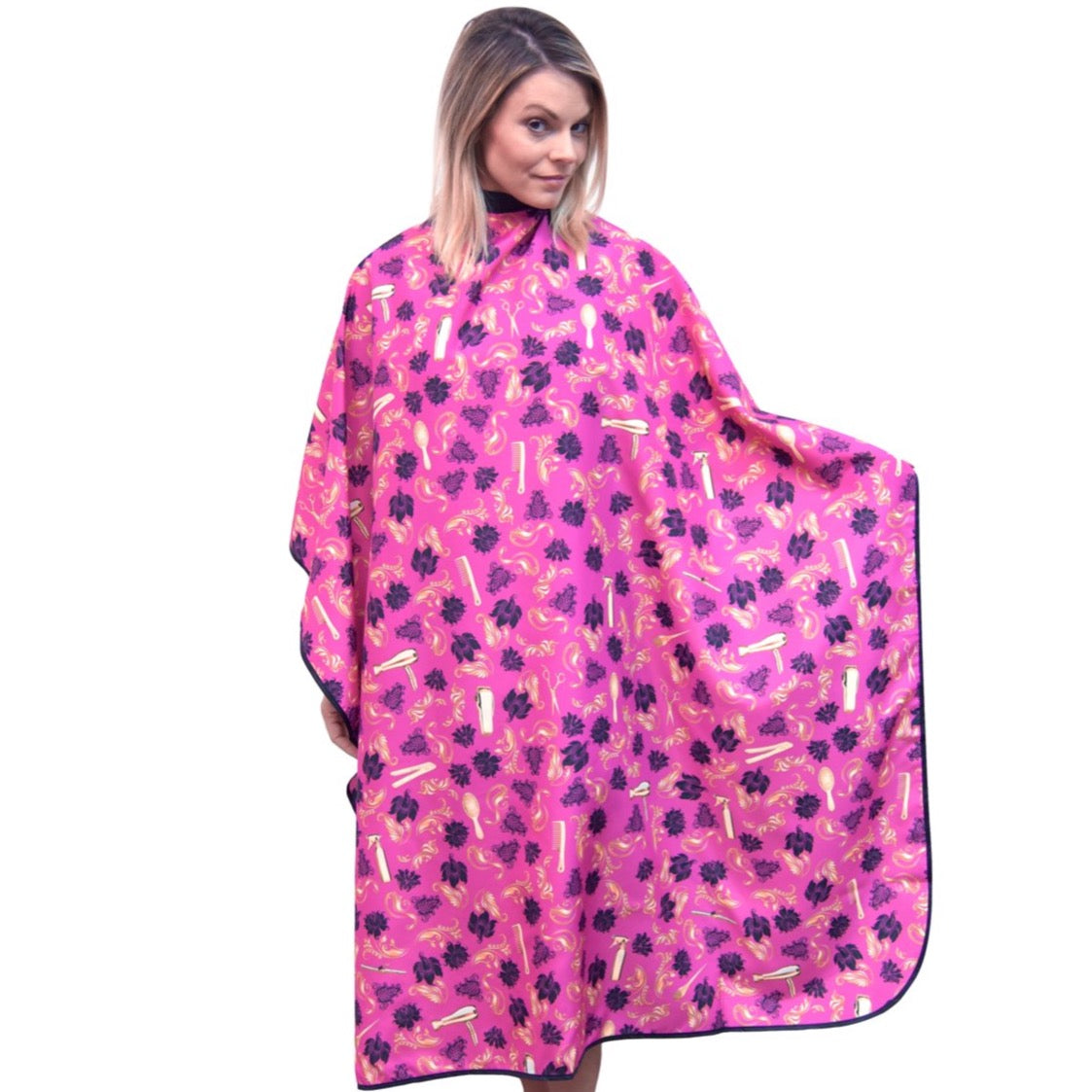 Rude Croc Pink Premium Cutting Capes Gowns Barber Hairdresser 