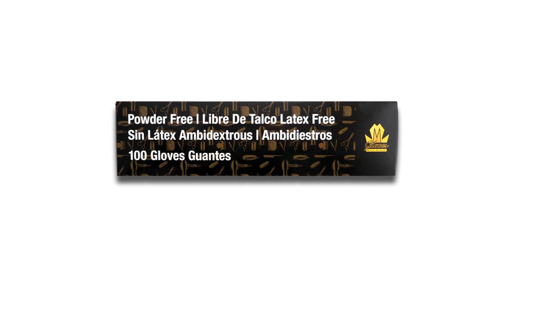 King Midas Nitrile Gloves- Box of 100, Barber Gloves, Gloves For Hairstylists, Durable, Powder Free, Latex Free
