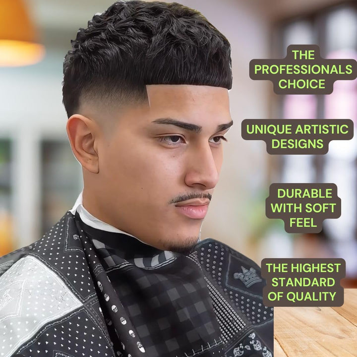 Barber Cape For Men Large Hair Cutting Cape Bandana Barber Cape Hair And Water Proof Adjustable Neck Closure Fits Everyone