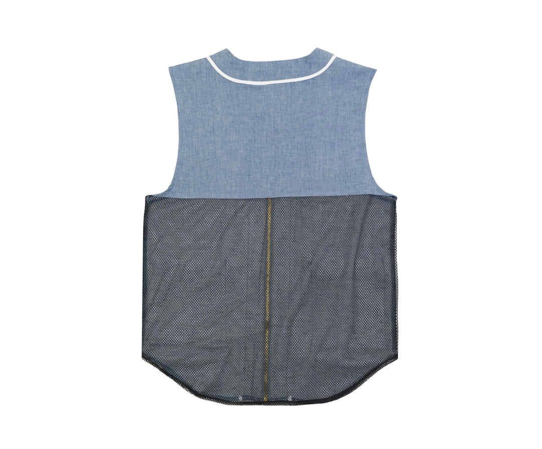 Barber Vest Denim Barber Vest For Men King Midas