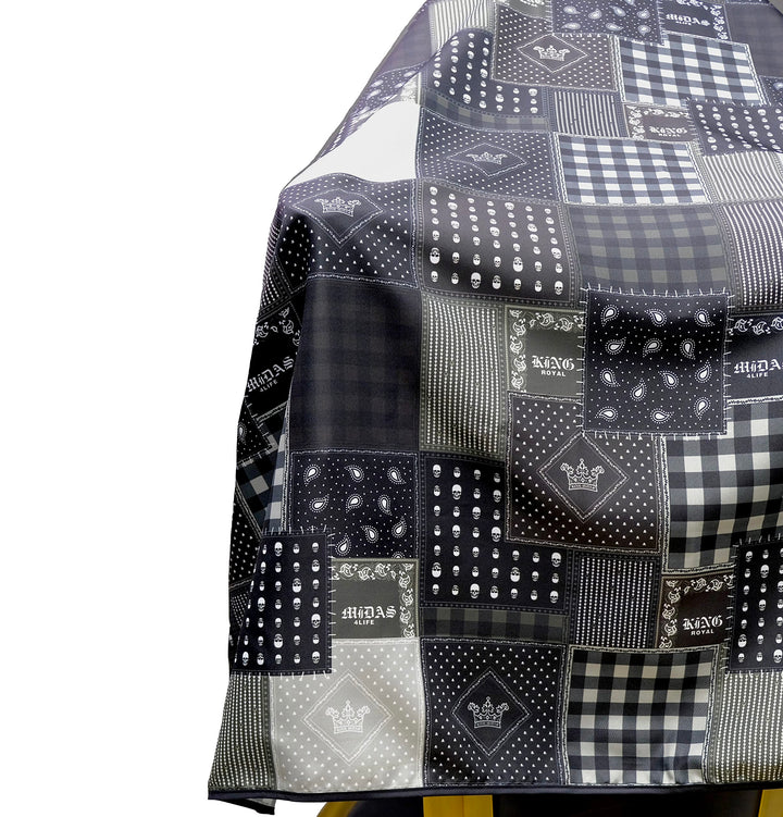 Barber Cape For Men Large Hair Cutting Cape Bandana Barber Cape Hair And Water Proof Adjustable Neck Closure Fits Everyone