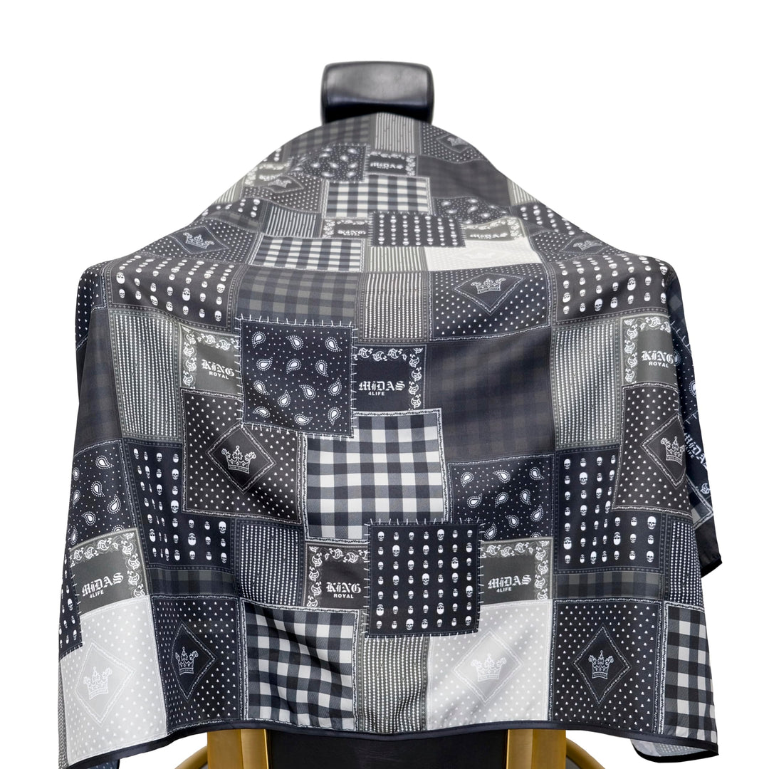 Barber Cape For Men Large Hair Cutting Cape Bandana Barber Cape Hair And Water Proof Adjustable Neck Closure Fits Everyone