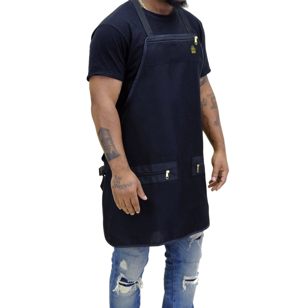 black barber apron - barber apron- apron for barbers- barber aprons- best barber apron- barber apron- barber apron for men- barber apron designer- black barber apron-barber apron for sale - mens barber apron-apron for barbers -barber aprons -hair stylist aprons- best barber apron- hair cutting apron - the barber apron- king midas barber apron