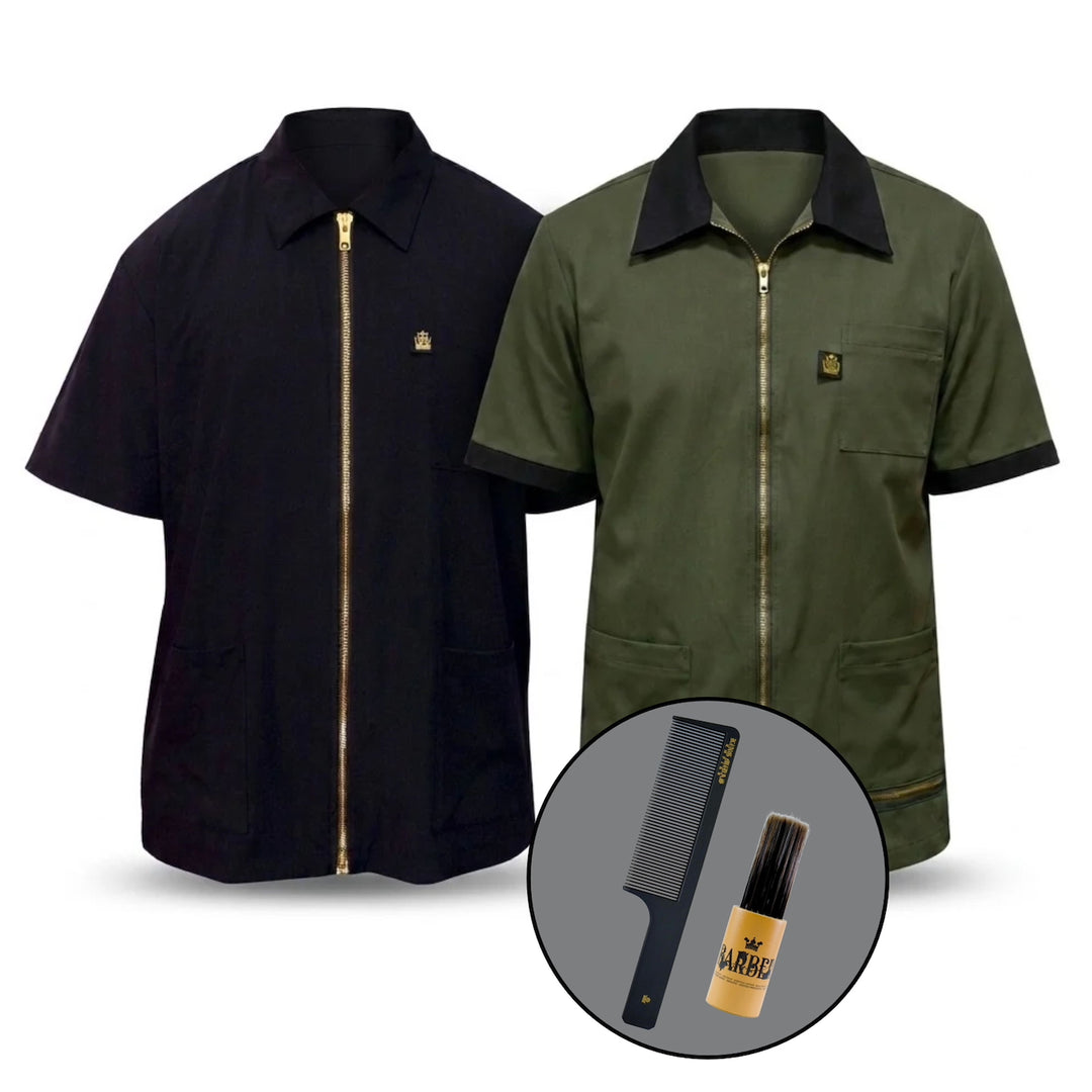 Pro Barber Workwear Bundle – 2 Jackets or Smocks + Essentials.