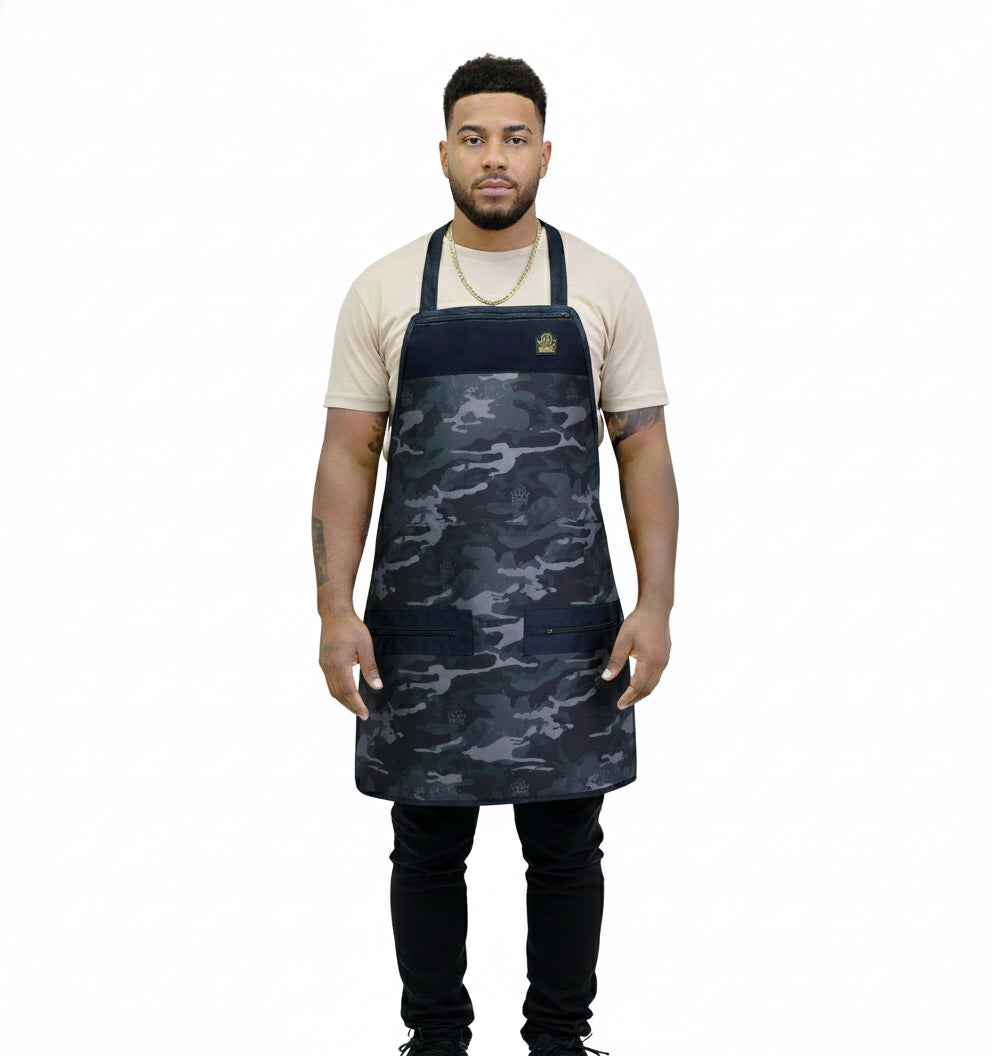 barber apron- camo barber apron  -barber aprons -hair stylist aprons- hair cutting apron -salon apron