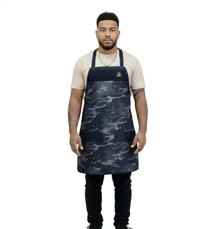 barber apron- camo barber apron  -barber aprons -hair stylist aprons- hair cutting apron -salon apron