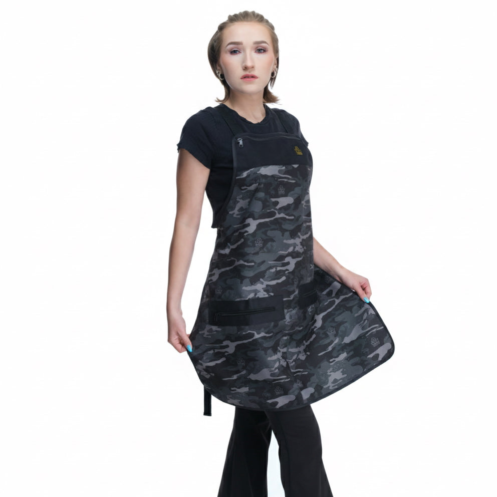 barber apron- camo barber apron  -barber aprons -hair stylist aprons- hair cutting apron -salon apron