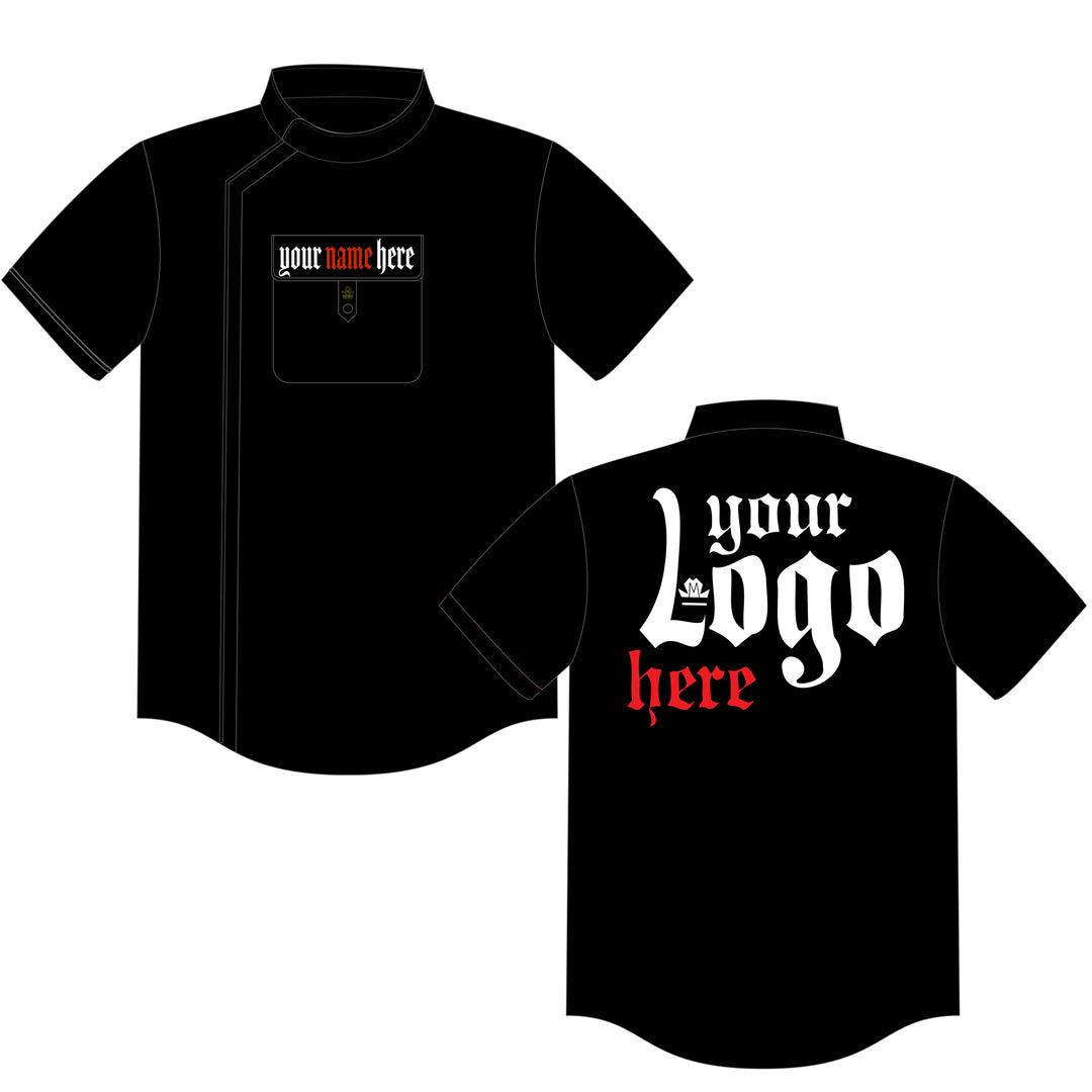 Custom Barber Jackets- Personalized barber jackets -Custom barber jacket- custom barber smock- custom barber jackets - custom barber smocks- personalized barber smocks- barber smock custom- custom barber smocks with logo- custom barber smocks and capes