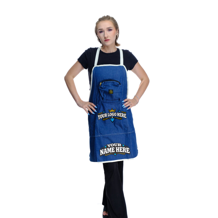 custom salon apron - custom denim apron - personalized salon apron - 