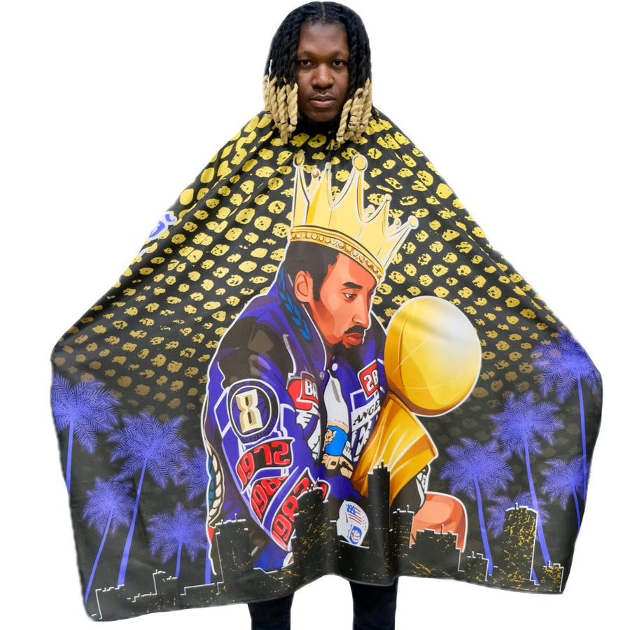 Kobe Barber Cape Los Angeles inspired barber cape by King Midas