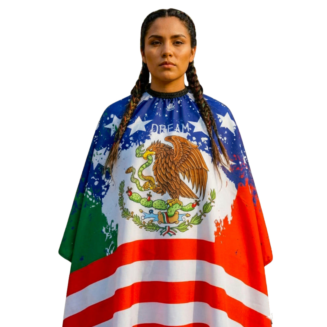 mexico barber cape- mexico flag barber cape- mexican flag cape-aztec barber cape - 