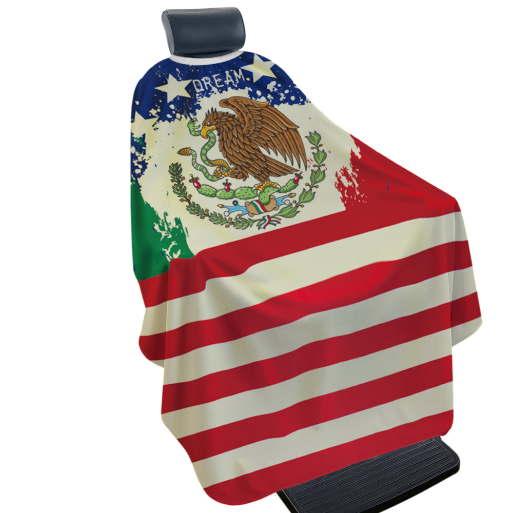 mexico barber cape- mexico flag barber cape- aztec barber cape- 