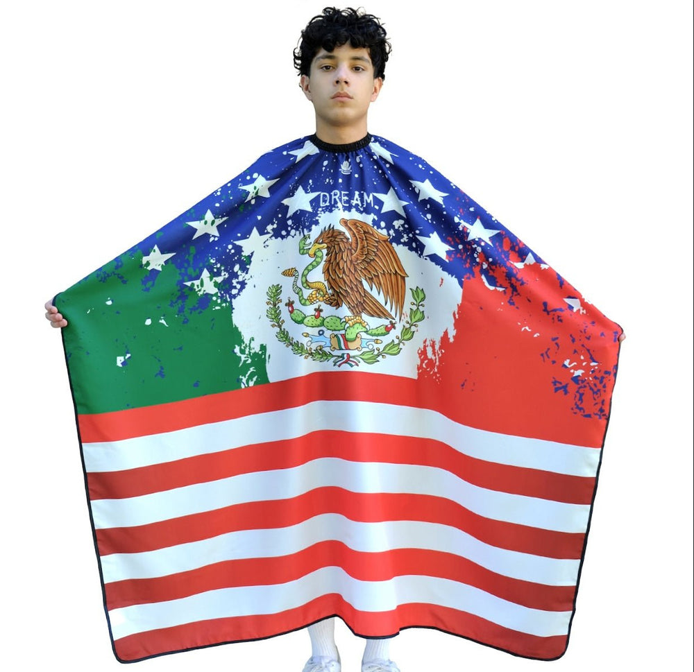 mexico barber cape- mexico flag barber cape- mexican flag cape-aztec barber cape - 