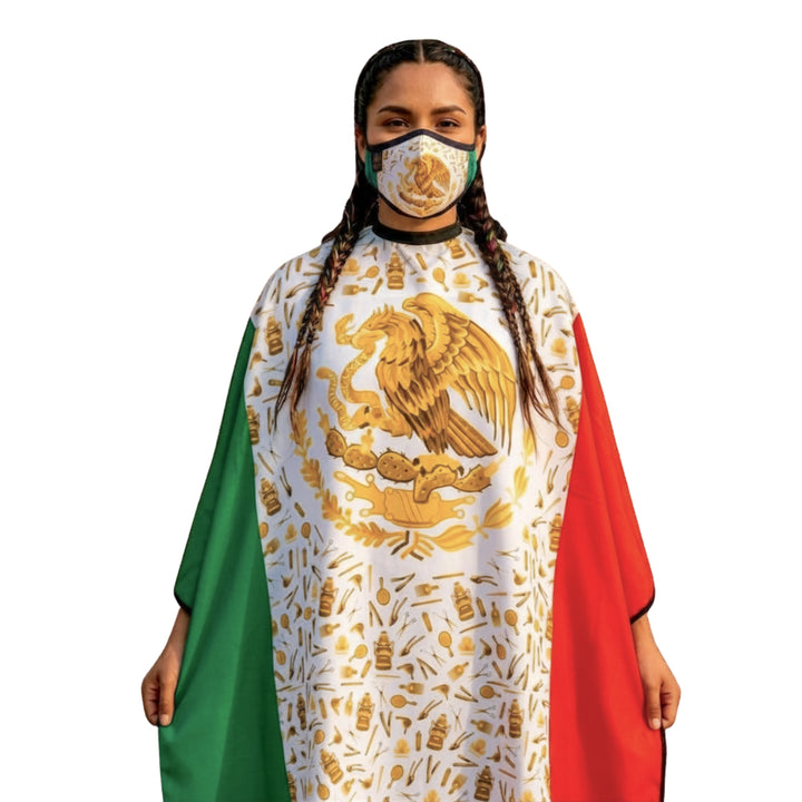 mexico flag barber cape- mexico barber cape- king midas mexico flag barber cape-mexico flag pro cape- capa de mexico- 
