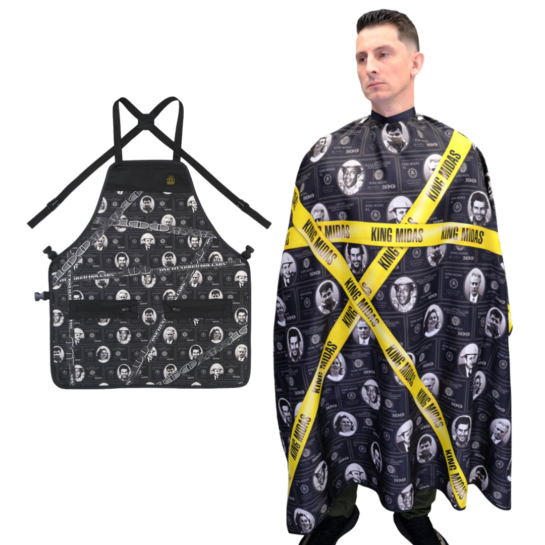 Barber Apron And Cape Set - Boss Money - Various Colors