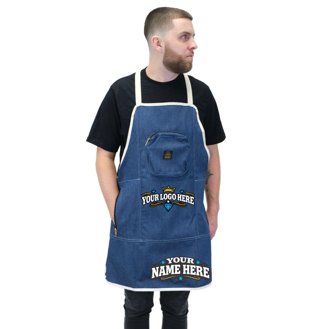 Custom denim apron - custom barber apron - custom salon apron denim - custom denim barber apron