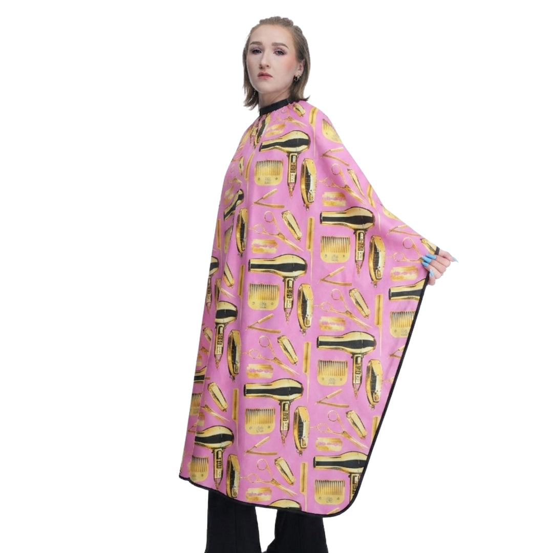 Pink Hair Stylist Cape - Pink Salon Cape- salon cape -Pink Barber Cape - Pink Hair Cutting cape- 