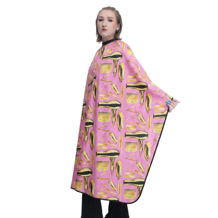Pink Hair Stylist Cape - Pink Salon Cape- salon cape -Pink Barber Cape - Pink Hair Cutting cape- 