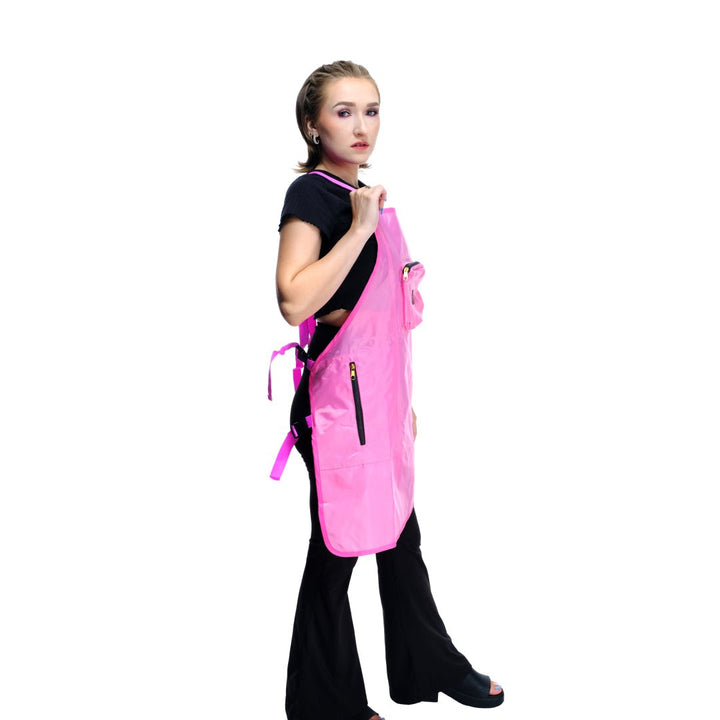 Barber aprons -pink hair stylist aprons - Hair Cutting Apron -  Barber Apron Hair Stylist Apron with Pockets - salon Apron 

