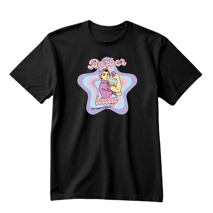 Lady barber black t-shirt