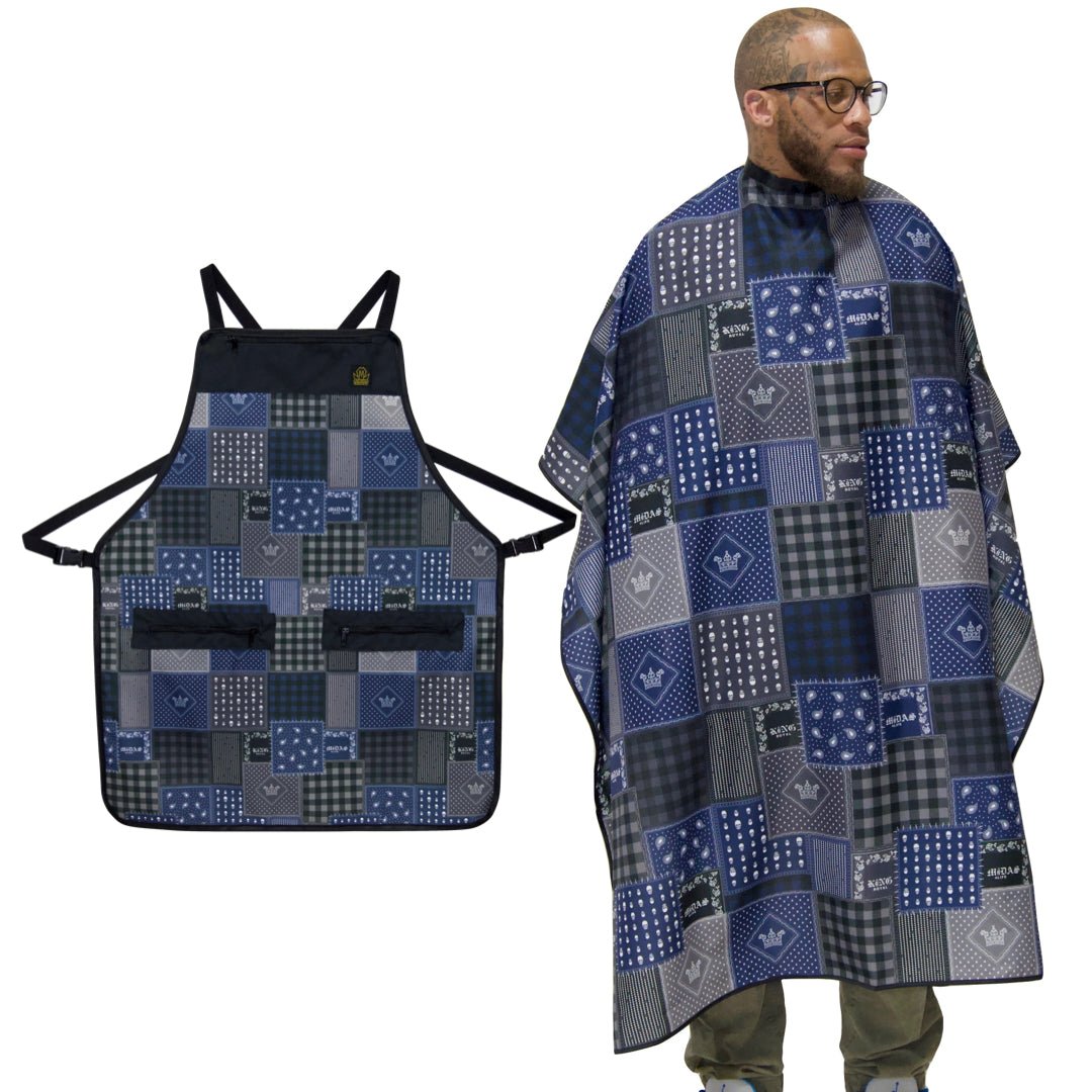 barber apron and cape set - barber apron - barber cape- barber aprons for men-professional barber cape- barber apron set- barber cape combo-salon apron- hair stylist apron- barber apron- barber cape-hair cutting apron- hair cutting cape- salon apron- salon cape- king midas barber capes - king midas aprons