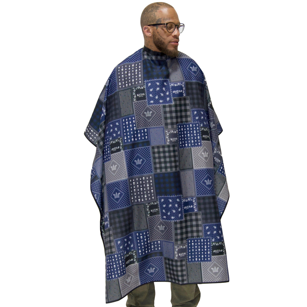  King Midas Barber Cape and Apron - Polyester Cotton