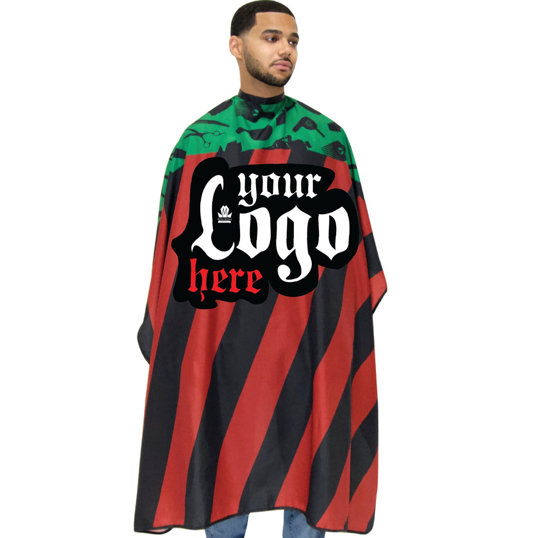 Stylish Red Black Barber Cape (Preorder)
