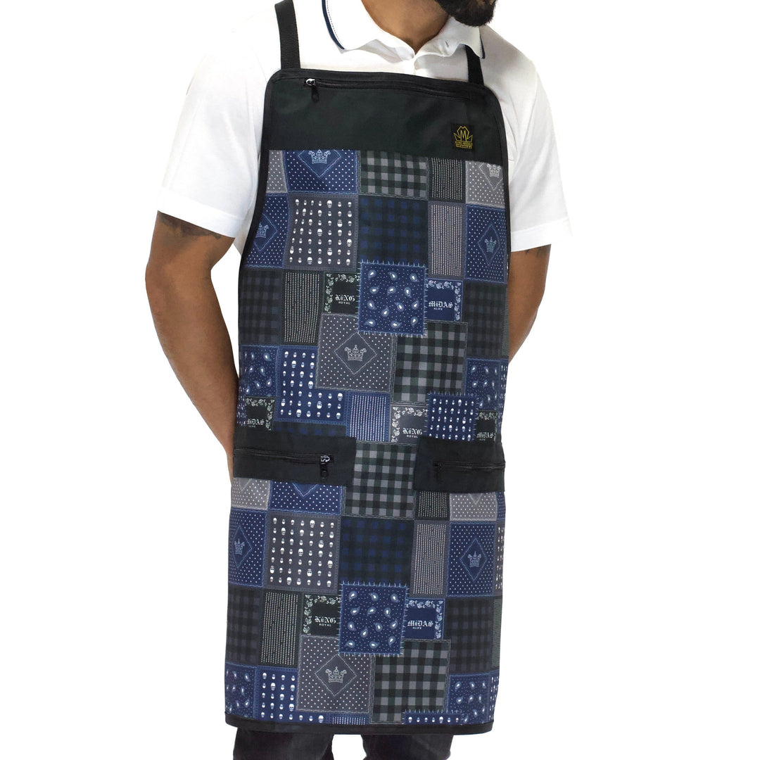 barber aprons - bandana barber apron - apron for barber - hair cutting aprons- barber apron for men  - king midas aprons -