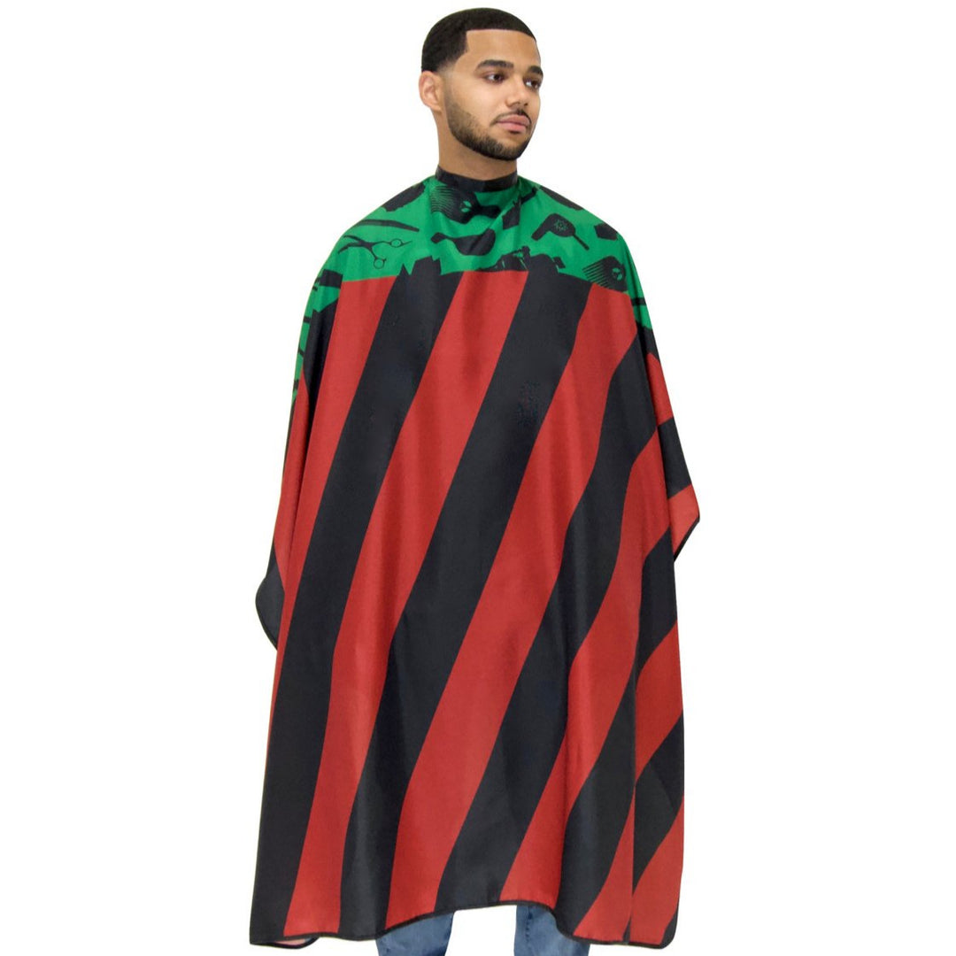 Pan African Flag Barber Cape- Barber capes - Barber Cape - Hair cutting cape - black power barber cape- africa barber cape - professional barber cape- best barber cape - designer barber cape- black power cape