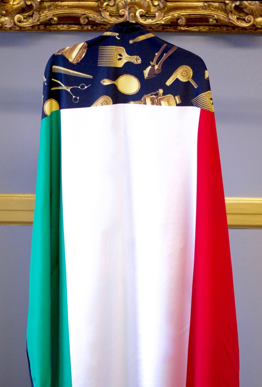 Alternate view of Barber Cape - Italy Flag Barber Cape