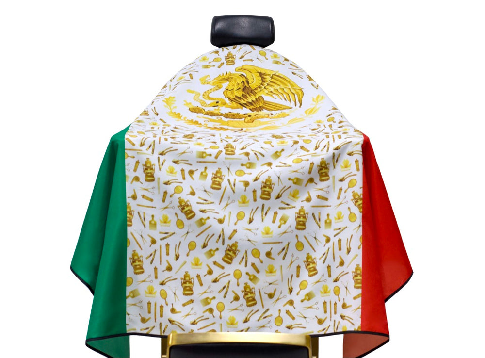 mexico flag barber cape- mexico barber cape- king midas mexico flag barber cape-mexico flag pro cape- capa de mexico- 