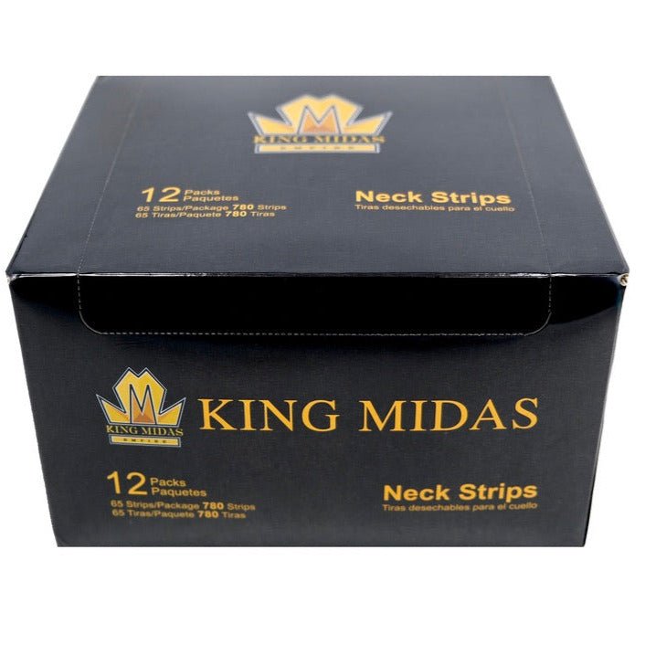 King Midas box of 780 barber neck strips
