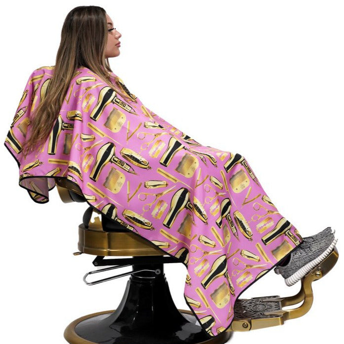 Pink Midas Barber Cape, Hair Cutting Capes