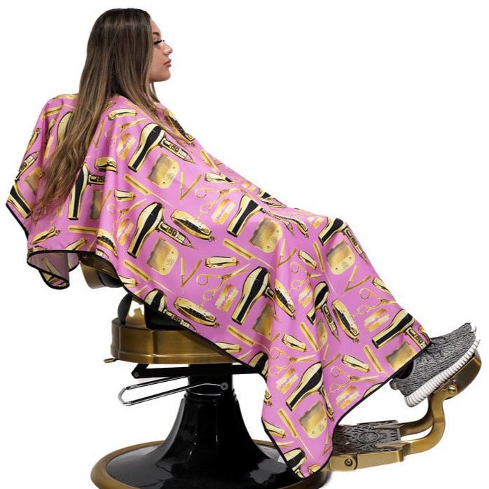 Hair Stylist Cape - Hairdresser Cape- salon cape - haircut cape -  Pink Barber Cape - Pink Hair Cutting cape- Barber Capes 
