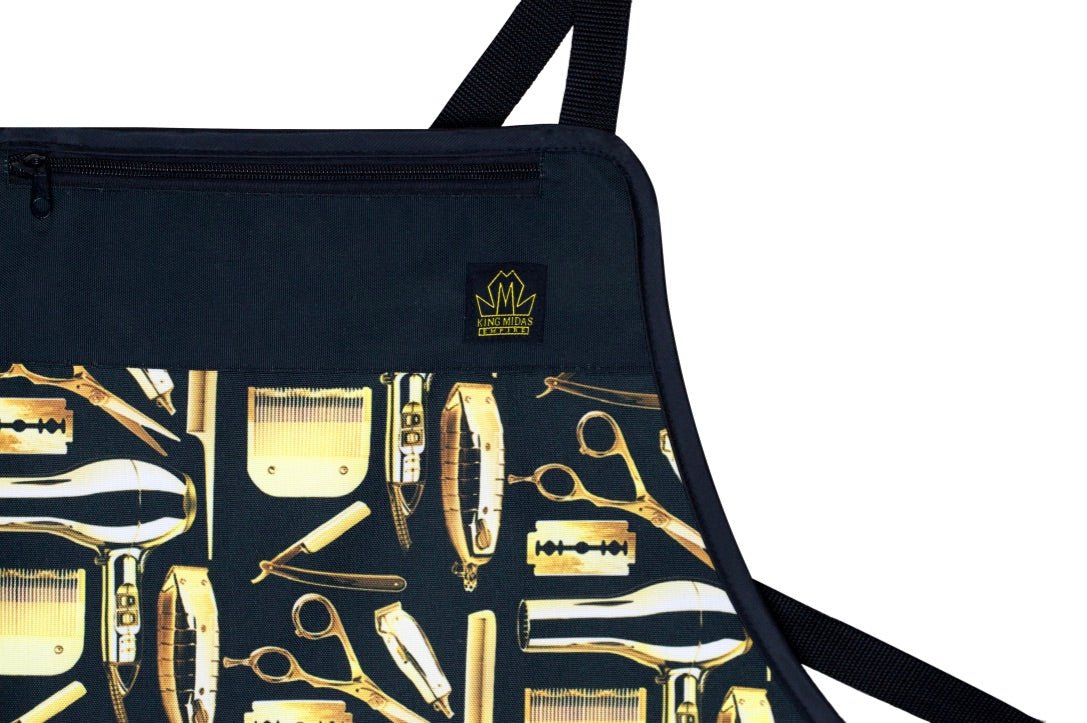 King Midas Friseurschürze Unisex – Wasserdichte Schürze Mit Taschen Für Styling-Tools